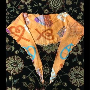 Orange Silk Scarf